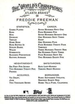 2016 Topps Allen & Ginter #58 Freddie Freeman Back