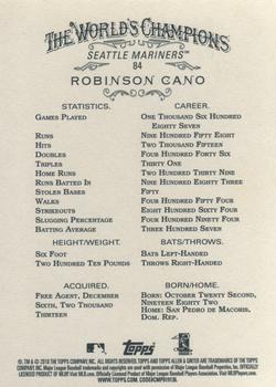 2016 Topps Allen & Ginter #84 Robinson Cano Back