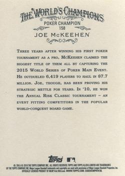 2016 Topps Allen & Ginter #158 Joe McKeehen Back
