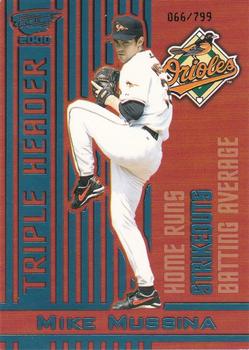 2000 Pacific Revolution - Triple Header Platinum Blue #24 Mike Mussina  Front