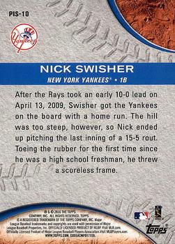 2016 Topps - Pressed Into Service #PIS-10 Nick Swisher Back