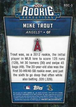 2015 Topps Chrome Update - Rookie Sensations Chrome #RSC-3 Mike Trout Back