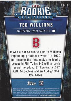 2015 Topps Chrome Update - Rookie Sensations Chrome #RSC-12 Ted Williams Back