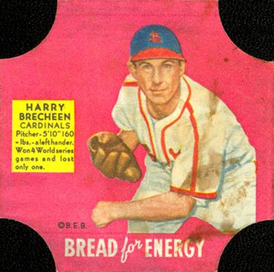 1951 Fischer's Bread for Energy #NNO Harry Brecheen Front