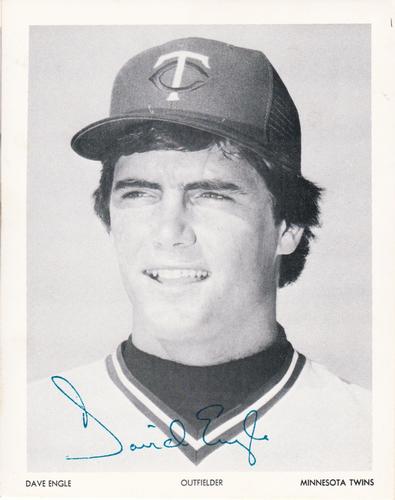 1981 Minnesota Twins Photos 4x5 #NNO Dave Engle Front