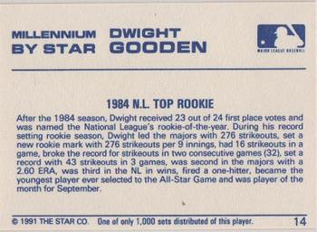1991 Star Millennium #14 Dwight Gooden Back