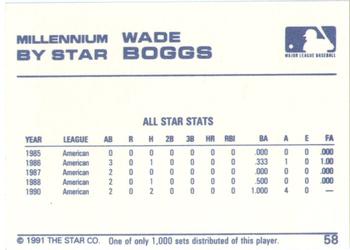 1991 Star Millennium #58 Wade Boggs Back