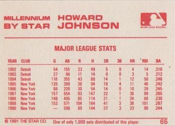 1991 Star Millennium #65 Howard Johnson Back