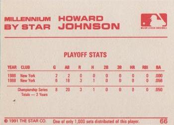 1991 Star Millennium #66 Howard Johnson Back