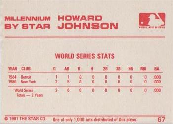 1991 Star Millennium #67 Howard Johnson Back