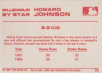 1991 Star Millennium #70 Howard Johnson Back