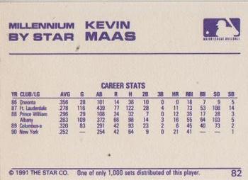 1991 Star Millennium #82 Kevin Maas Back