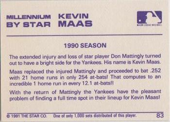1991 Star Millennium #83 Kevin Maas Back