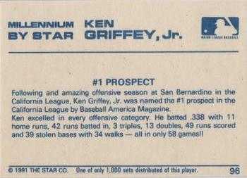 1991 Star Millennium #96 Ken Griffey, Jr. Back