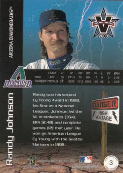 2000 Pacific Vanguard - High Voltage #3 Randy Johnson  Back