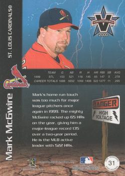 2000 Pacific Vanguard - High Voltage #31 Mark McGwire  Back