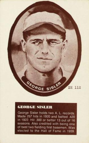 1975 Sport Hobbyist #SH112 George Sisler Front