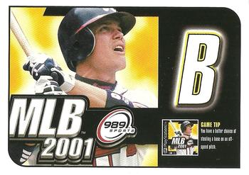 2000 Upper Deck MVP - MLB 2001 Sweepstakes #B B Front