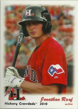 2010 Grandstand Hickory Crawdads #NNO Jonathan Roof Front