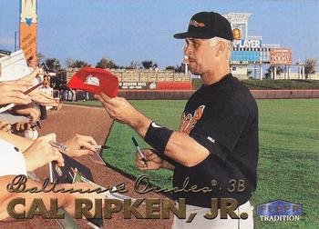 1999 Fleer Tradition White Rose Collectibles Diecast Cards #1 Cal Ripken Jr. Front