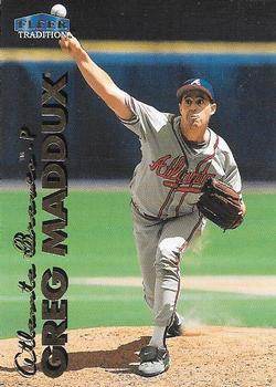 1999 Fleer Tradition White Rose Collectibles Diecast Cards #15 Greg Maddux Front