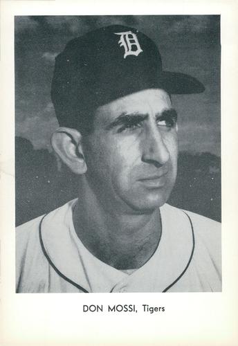 1961 Sports Service Detroit Tigers Set B #NNO Don Mossi Front