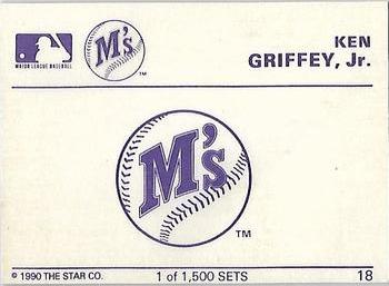 1990 Star Gold #18 Ken Griffey, Jr. Back