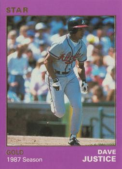 1990 Star Gold #122 Dave Justice Front