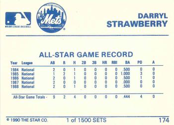 1990 Star Gold #174 Darryl Strawberry Back