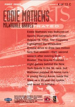 1998 Sports Illustrated Then and Now - Covers #4 C Eddie Mathews Back