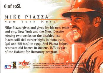 2000 SkyBox - Skylines #6SL Mike Piazza  Back