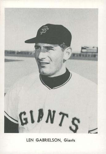 1966 Sports Service San Francisco Giants Set B #NNO Len Gabrielson Front