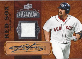 2008 Upper Deck Ballpark Collection - Single Swatch Jersey Autographs #SA-74 Kevin Youkilis Front