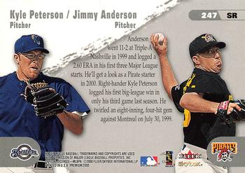 2000 SkyBox - Star Rubies #247 SR Kyle Peterson / Jimmy Anderson  Back