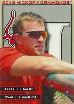 2013 Brandt Hickory Crawdads #35 Wade Lamont Front