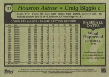 2016 Topps Archives #117 Craig Biggio Back