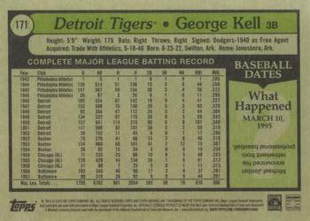 2016 Topps Archives #171 George Kell Back