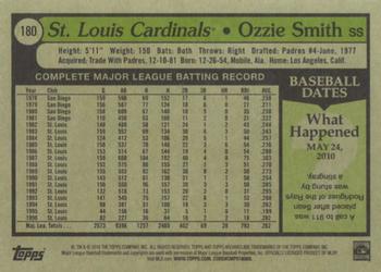2016 Topps Archives #180 Ozzie Smith Back