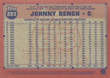 2016 Topps Archives #203 Johnny Bench Back