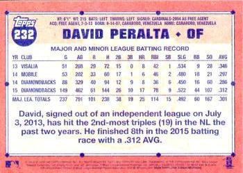 2016 Topps Archives #232 David Peralta Back