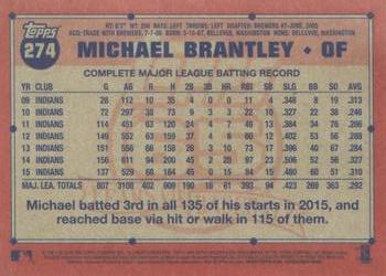2016 Topps Archives #274 Michael Brantley Back