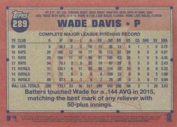 2016 Topps Archives #289 Wade Davis Back