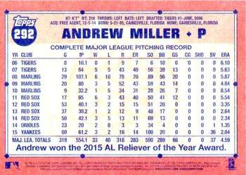 2016 Topps Archives #292 Andrew Miller Back
