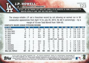 2016 Topps - Rainbow Foil #123 J.P. Howell Back