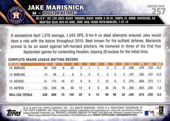 2016 Topps - Rainbow Foil #257 Jake Marisnick Back