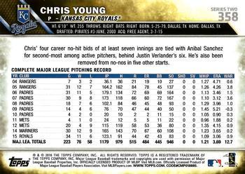 2016 Topps - Rainbow Foil #358 Chris Young Back