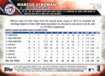 2016 Topps - Rainbow Foil #479 Marcus Stroman Back