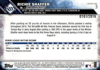 2016 Topps - Gold #3 Richie Shaffer Back