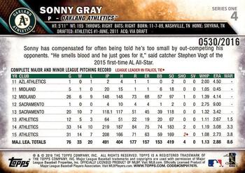 2016 Topps - Gold #4 Sonny Gray Back