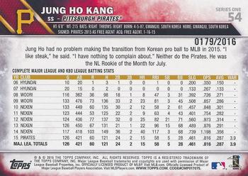 2016 Topps - Gold #54 Jung Ho Kang Back